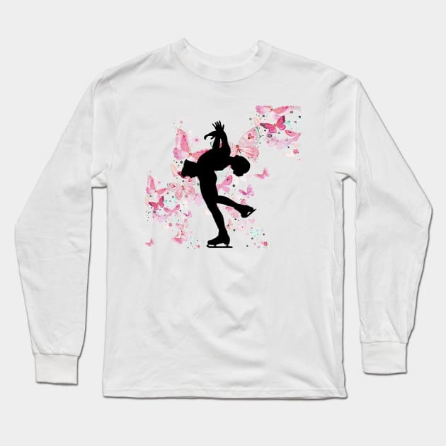 Butterfly Skater Long Sleeve T-Shirt by laurie3